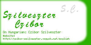 szilveszter czibor business card